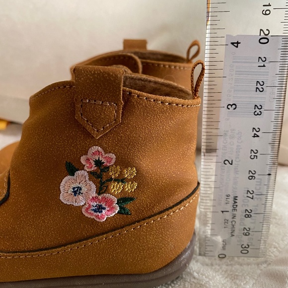 Carter’s Baby Western Style Embroidered Floral Walking Boots - Picture 8 of 16